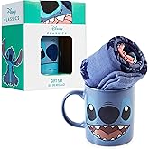 Disney Stitch Mug and Socks Gift Set for Women Teenagers Size 4-9 Womens Socks and Mug for Kids and Adults Stitch Gifts (Dark Blue Stitch)