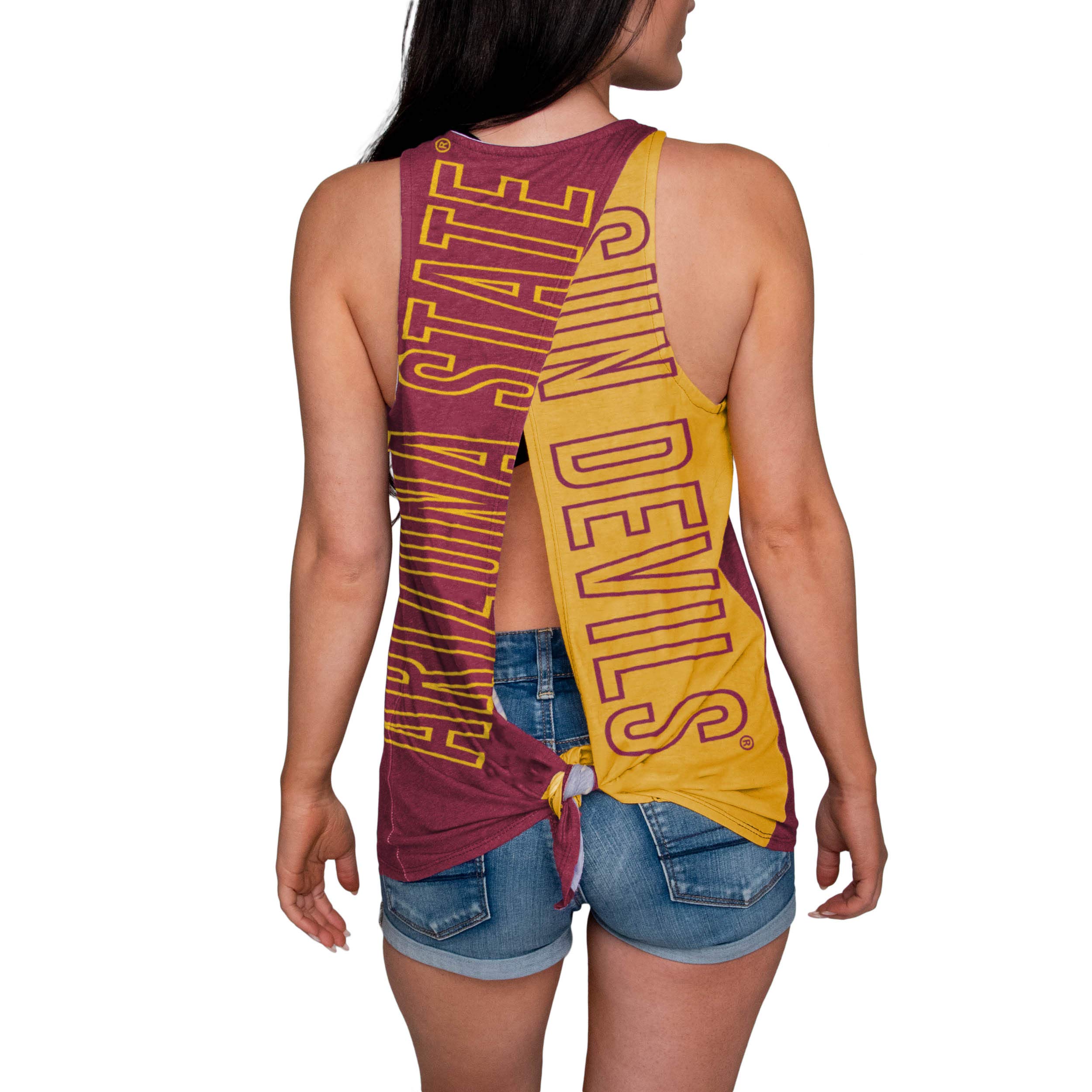 FOCO NCAA Arizona State Sun Devils Womens Tie Breaker Tank Top Shirt, Team Color, Small Image