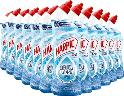 Harpic Active Fresh Toilet Cleaning Gel Marine Splash 12 x 750 ml