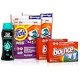 Tide Pods Laundry Detergent Pacs (2x35ct), Downy Unstopable Scent Beads (14.8 oz) and Bounce Dryer Sheets (2x34ct…