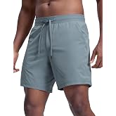 CRZ YOGA Linerless Motion Shorts 7" | Side Split, Shape-Retentive, Quick Dry, Casual, Flat-Waistband, Pockets, for Men