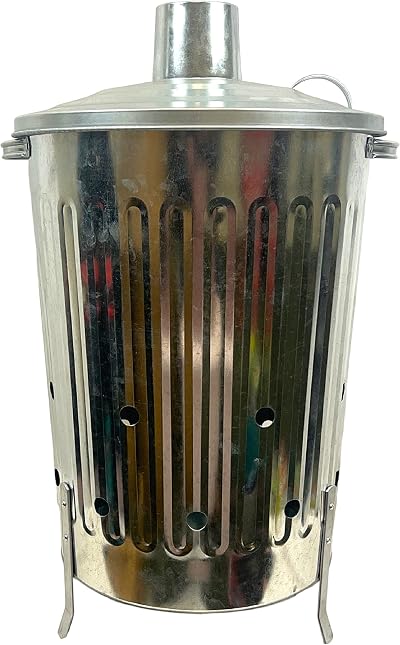 OptiProducts 60 Litre Galvanised Steel Incinerator Garden Waste Bin