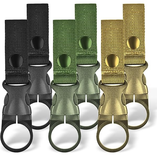 2-Pack Carabiner Water Bottle Holder Buckle Clips - Camping & Outdoor Gear By Gadgets Collection