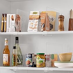 HBlife 8 Pack Clear Shelf Dividers, Vertical Purse