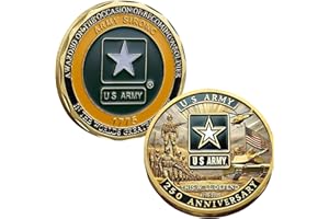 SNKVAUP Army 250th Anniversary Challenge Coin – 1.57" Double-Sided Silver-Plated U.S. Army Commemorative Coin 1775-2025, High Relief Military Collectible for Soldiers & Patriots (B)