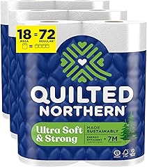Quilted Northern Ultra Soft & Strong Toilet Paper, 18 Mega Rolls = 72 Regular Rolls, 5X Stronger*, Premium Soft Toilet Tissue