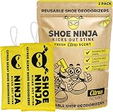 Ellis Harper Shoe Ninja Deodorizer 2 Pack Activated Charcoal Odour Eliminator
