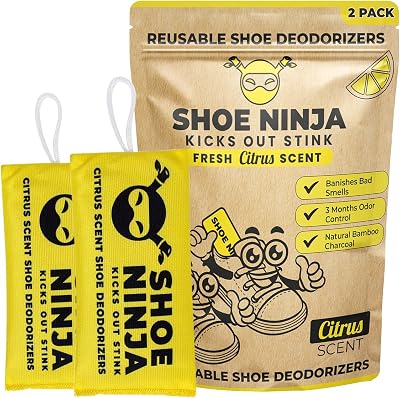 Ellis Harper Shoe Ninja Deodorizer 2 Pack Activated Charcoal Odour Eliminator