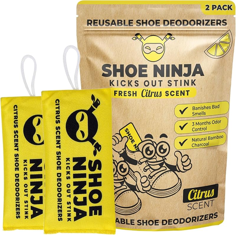 Ellis Harper Shoe Ninja Deodorizer 2 Pack Activated Charcoal Odour Eliminator