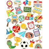 JUNEBRUSHS 28PCS Back to School Enamel Pins Cute Brooch Pins | Welcome Back to School Party, Classroom Favor Supplies, Exchange Gift Clothes Hat Accessories