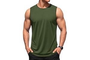 TACVASEN Men's UPF 50+ Tank Top Moisture Wicking Casual Sleeveless Shirts Athletic Muscle Shirt for Gym Workout Swim