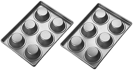 KitchenAid KBNSS06MF Professional-Grade Nonstick 6-Cavity Regular Sized Muffin Pan Set of 2 Bakeware