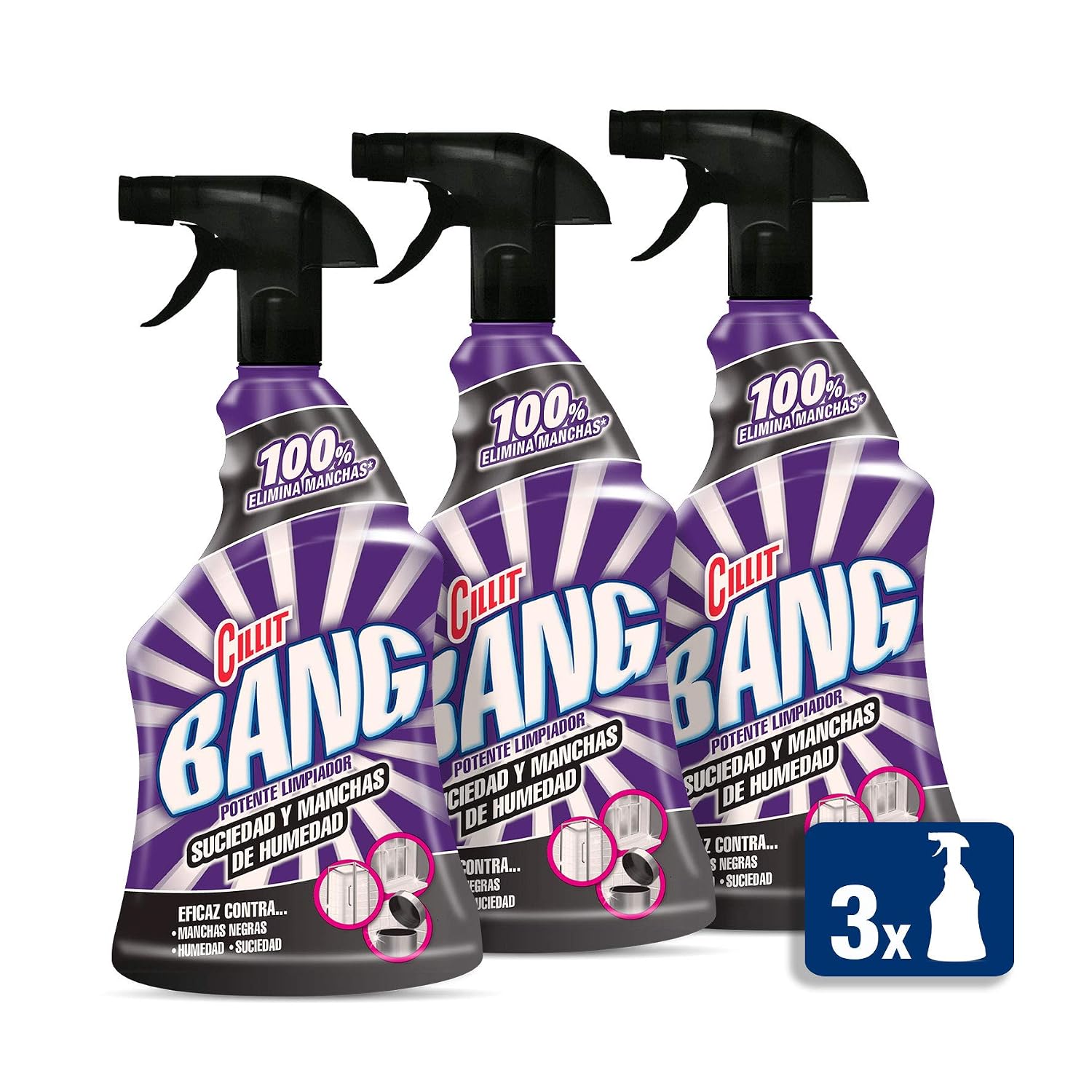 3X 750ml Cillit Bang Triplo Spray