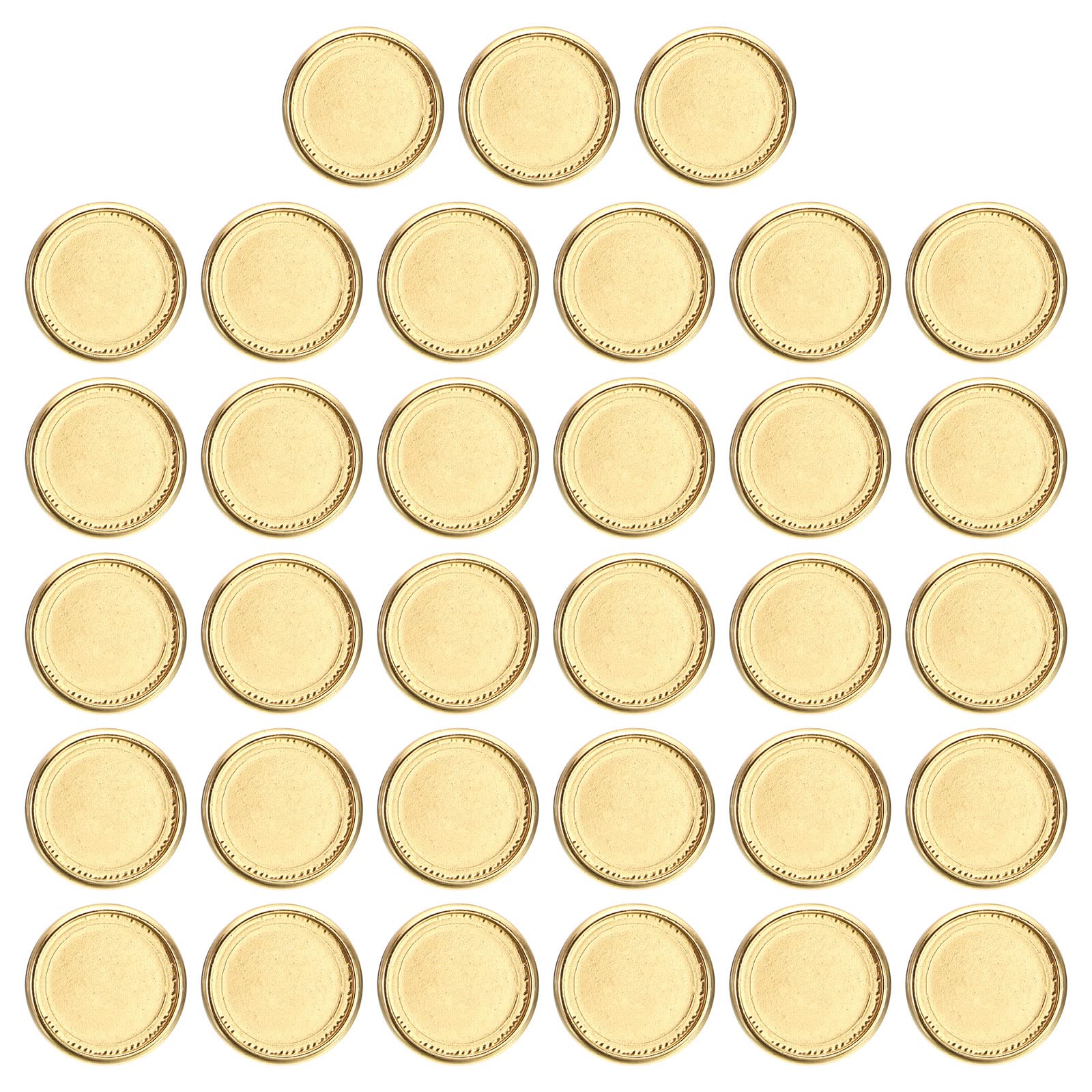 PATIKIL 28mm Plastic Book Binding Discs, 22 Pack Discbound Expansion Discs Plating Round Binder Rings for DIY Notebook Planner, Golden — image 1