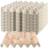 KOHAND 20 PCS 30 Count Gray White Egg Cartons, 12x12x2Inch Paper Pulp Egg Crates, Cardboard Egg Cartons for Egg Packing Storage