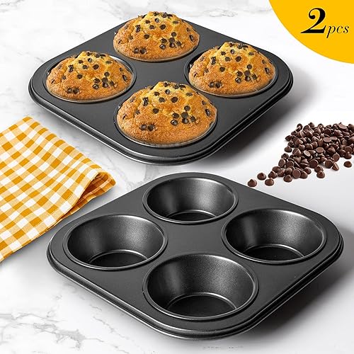 Yomvzake Air Fryer Muffin Pan, Pack Cupcake Molds for Air Fryer