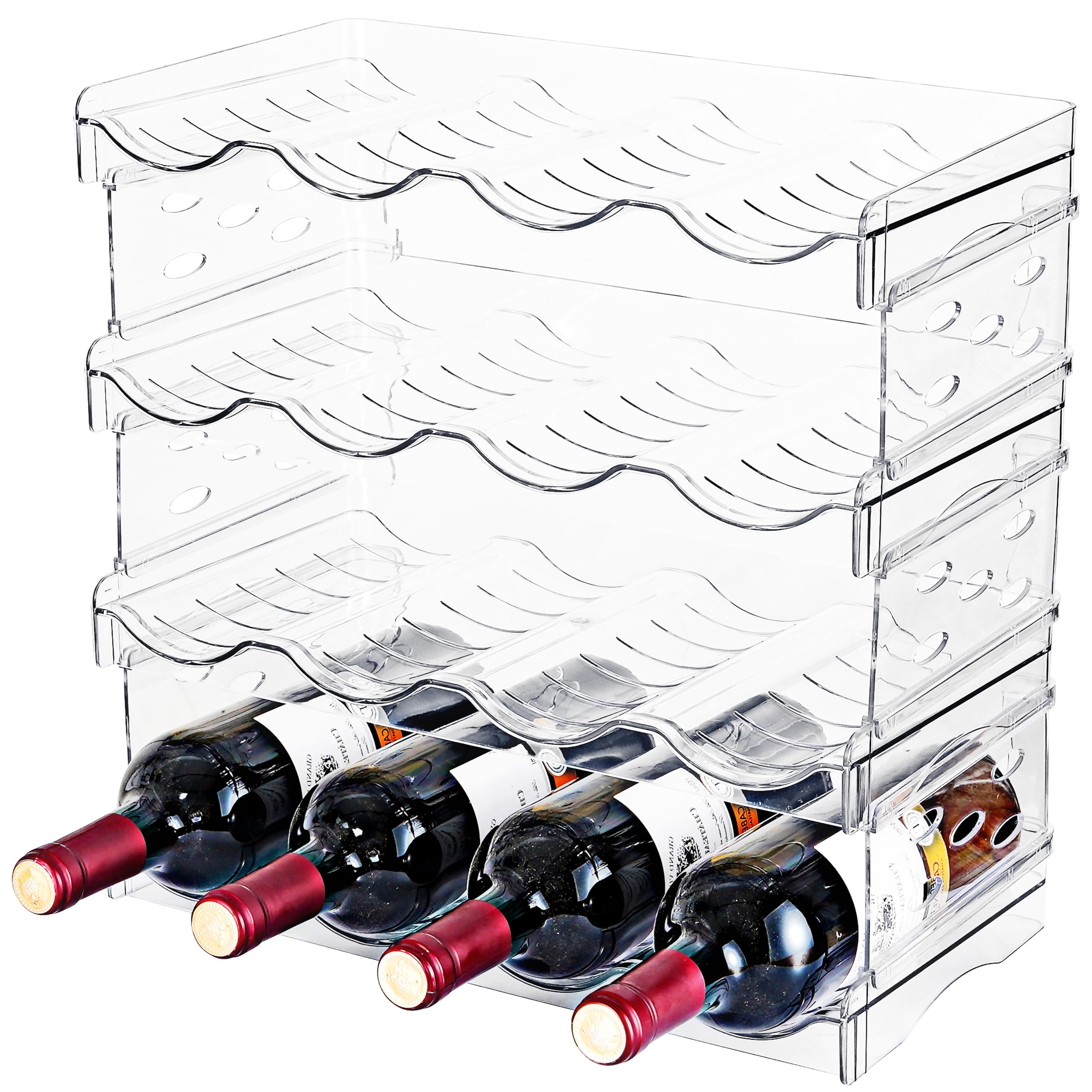 Baosia Stackable Wine Rack,Wine Bottle Holder for