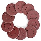 WORKPRO 150-piece Sanding Discs Set - 5-Inch 8-Hole Sandpaper 10 Grades Include 60, 80, 100, 120, 150,180, 240, 320, 400, 600
