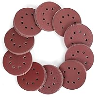 WORKPRO 150 PCS Sanding Discs, 5 Inch 8 Holes Hook and Loop Sandpaper Set, 10 Assorted Grits Including 60, 80, 100, 120, 150,