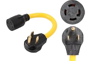 ONETAK NEMA 6-50P to L14-30R 240V 30 Amp Welder Welding Dryer EV Charger Power Cord Adapter Adaptor Connector Connecter