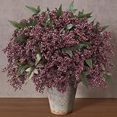 6 Pcs 17 in Realistic Berry Stems, Artificial Nandina Branches Fall Decor | Faux Sedum Spray for Vase, DIY Bouquet, Dusty Plu