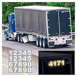 iSYFIX Reflective Vinyl Numbers Stickers – 6 Inch
