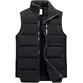 Chrisuno Women's Puffer Vest Casual Stand Collar Quilted Waistcoat Outdoor Padded Ski Vest