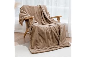 iDOO Heated Blanket Electric Throw 50''X60''- Christmas Birthday Gift for Women, Soft Electric Blanket with 3 Heating Level &