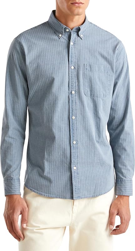 Herren Hemd, blau, Small