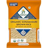 24 Mantra Organic Sonamasuri Brown Rice 10 lb &ndash; Brown Rice | Rich in Fiber, Iron &amp; Calcium with Antioxidants | Low Glycaemic Index Rice for everyday meals | USDA certified