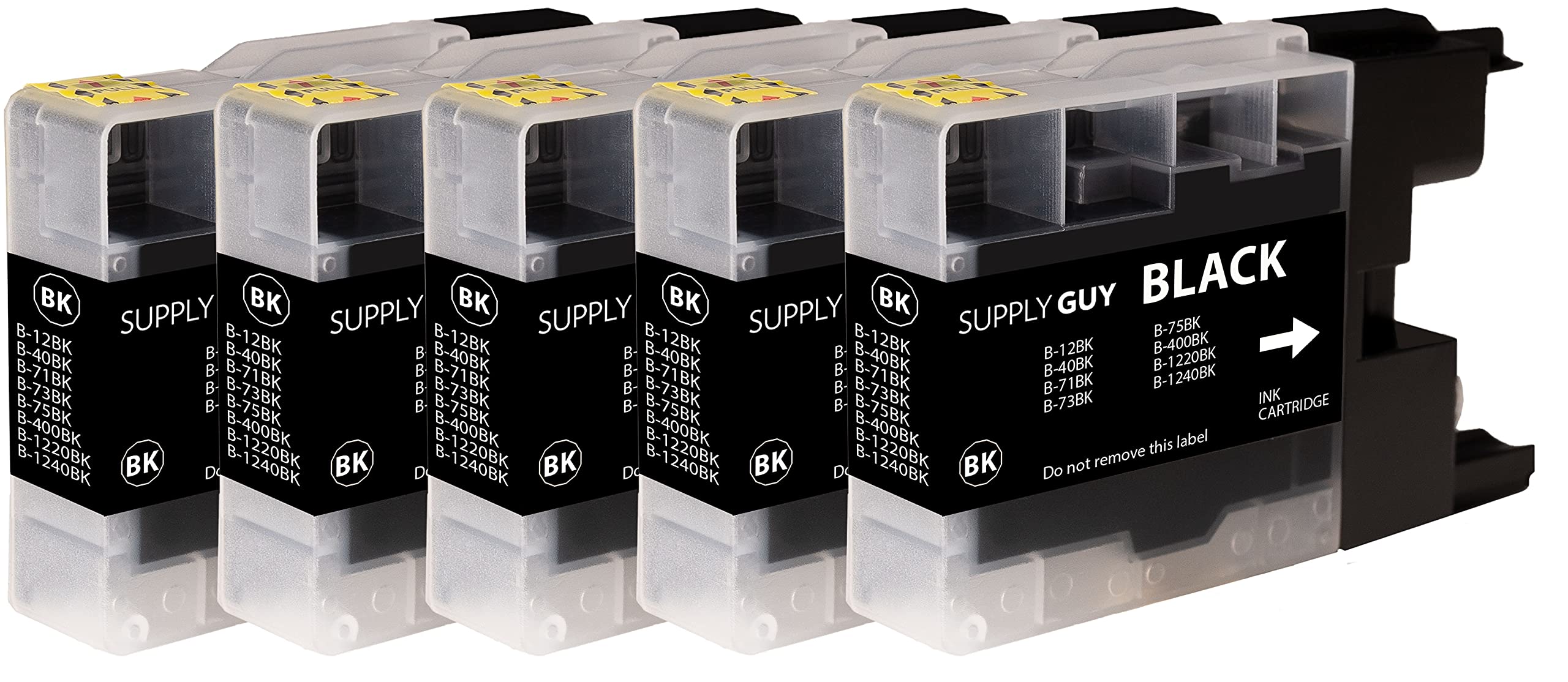 Supply Guy 5 Ink cartridges compatible with Brother LC-1240 LC-1220 Black for DCP-J525W DCP-J725DW DCP-J925DW MFC-J430 Series MFC-J5910DW MFC-J625DW MFC-J6510DW MFC-J6710DW