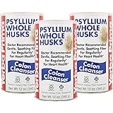 Yerba Prima Psyllium Husk, 12 Ounce (Pack of 3) - Fiber Supplement for Regularity, Colon Cleansing, Heart Health, Natural Sup