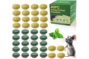 EFFVES Mouse Repellent Outdoor, 24 Pack Natural Peppermint Oil Mouse and Squirrel Deterrent for Attic, Garage, Indoor, Rat Poisoning for Inside, Keep Rodents Out of Car
