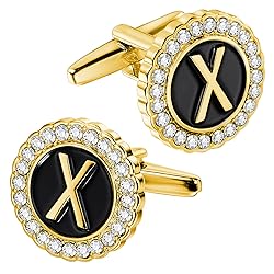 HAWSON A-Z Initial Cufflinks for Men and Women with