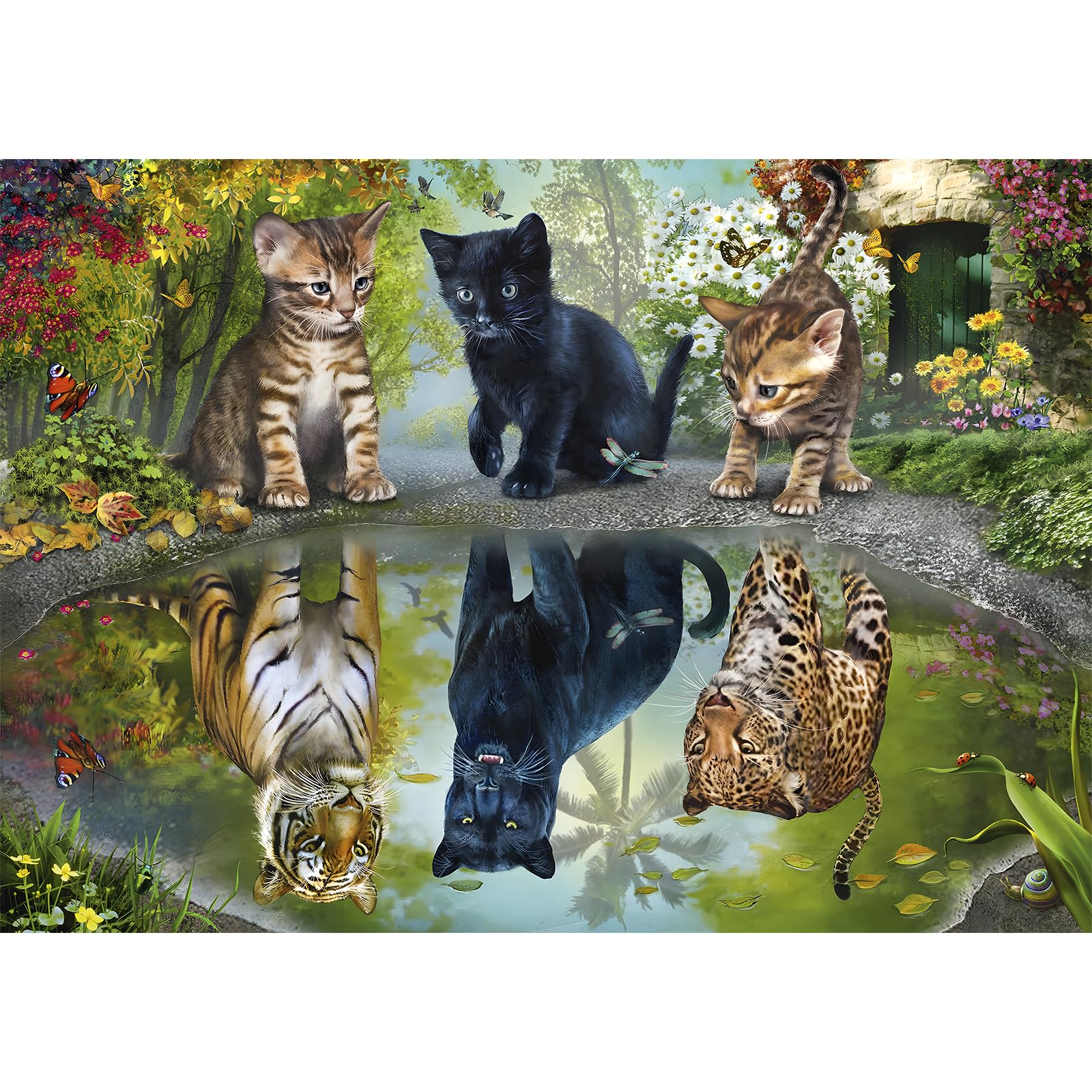 MXJSUA DIY Diamond Painting Kits, Dream Big Animals Diamond Art Kit for Adults, 5D Gem Painting Art Kits with Round Diamond for Home Wall Decor (30 * 40cm)