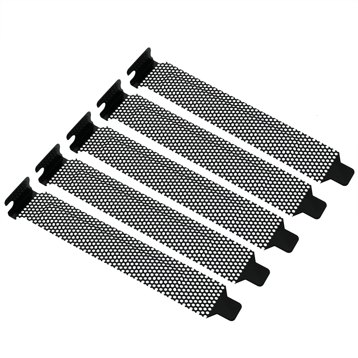 Mutai PCI Slot Cover 5PCS Black PCI Bracket Vented