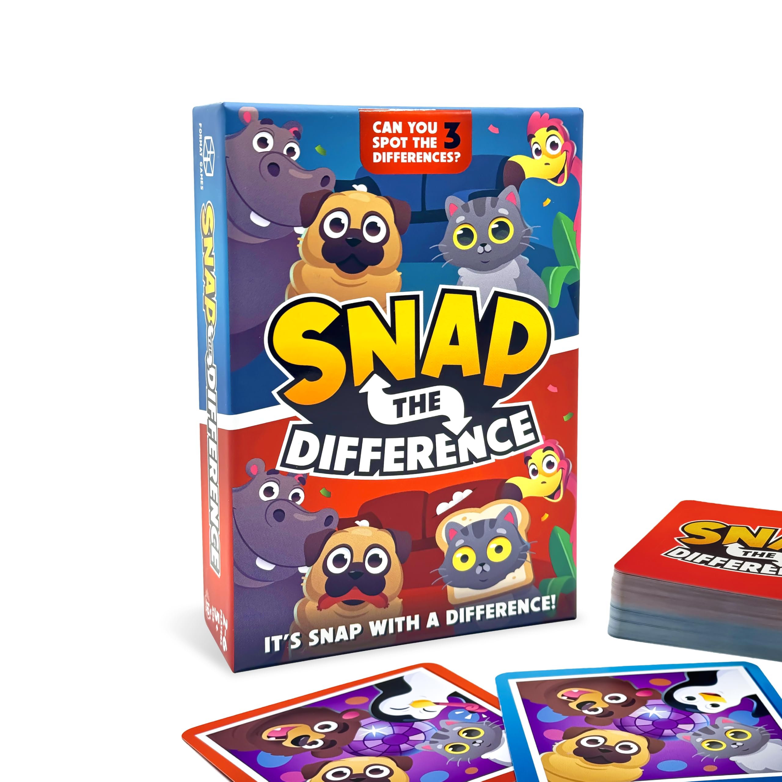 Snap the Difference Card Game - Spot-the-Difference Gameplay, Quick Refillable Rounds - Family Card Games for Kids and Adults, Fast-Paced Fun That Sharpens Focus