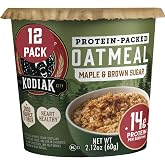 Kodiak Cakes Instant Protein Maple &amp; Brown Sugar Oatmeal in a Cup, 2.12oz (Pack of 12)