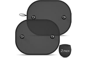 LSTRAGY Car Window Shades for Baby, 2 Pack Car Sun Shade for Baby Kids Pet UV Rays/Sunlight Protection, 17"x14" Universal Car Sun Shades with Suction Cups