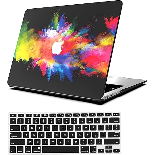 AOGGY MacBook air 11 inch case Beautiful Space Model PC Portable Smooth Plastic Rubber Coating Hard Shell Cover +Keyboard Cover - for MacBook Air 11" inch (A1370 and A1465)- Colorful