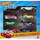 Hot Wheels Let&rsquo;s Race 8-Pack | Multipack Set of 8 Toy Cars &amp; Trucks in 1:64 Scale from the Netflix Show, Instant Collection for Play or Display