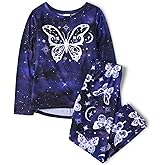 The Children's Place girls Long Sleeve Top and Pants,2 Piece Pajama Set