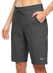 Willit Women's Shorts 10" Bermuda Cotton Long