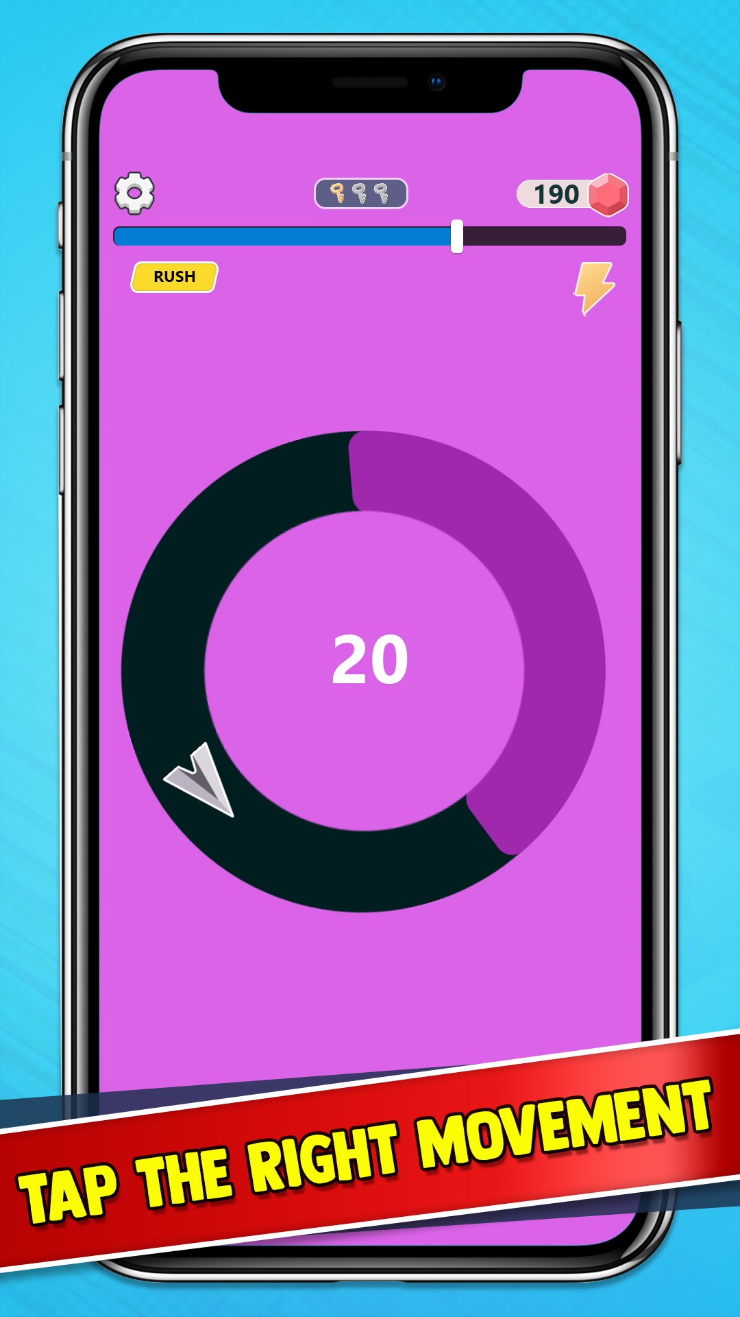 Tap n Time! Tap the Loop on Time Challenge Tap Circle Fast Test your