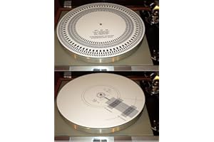 Acrylic Turntable Mat Cartridge Alignment Protractor Strobe Disc Stroboscope