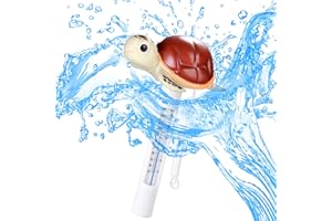 MKLZ Pool Thermometer Floating Easy Read, Cute Water Pool Temperature Thermometer with String for Outdoor & Indoor Swimming Pools, Spa, Pond（Sea Turtle）