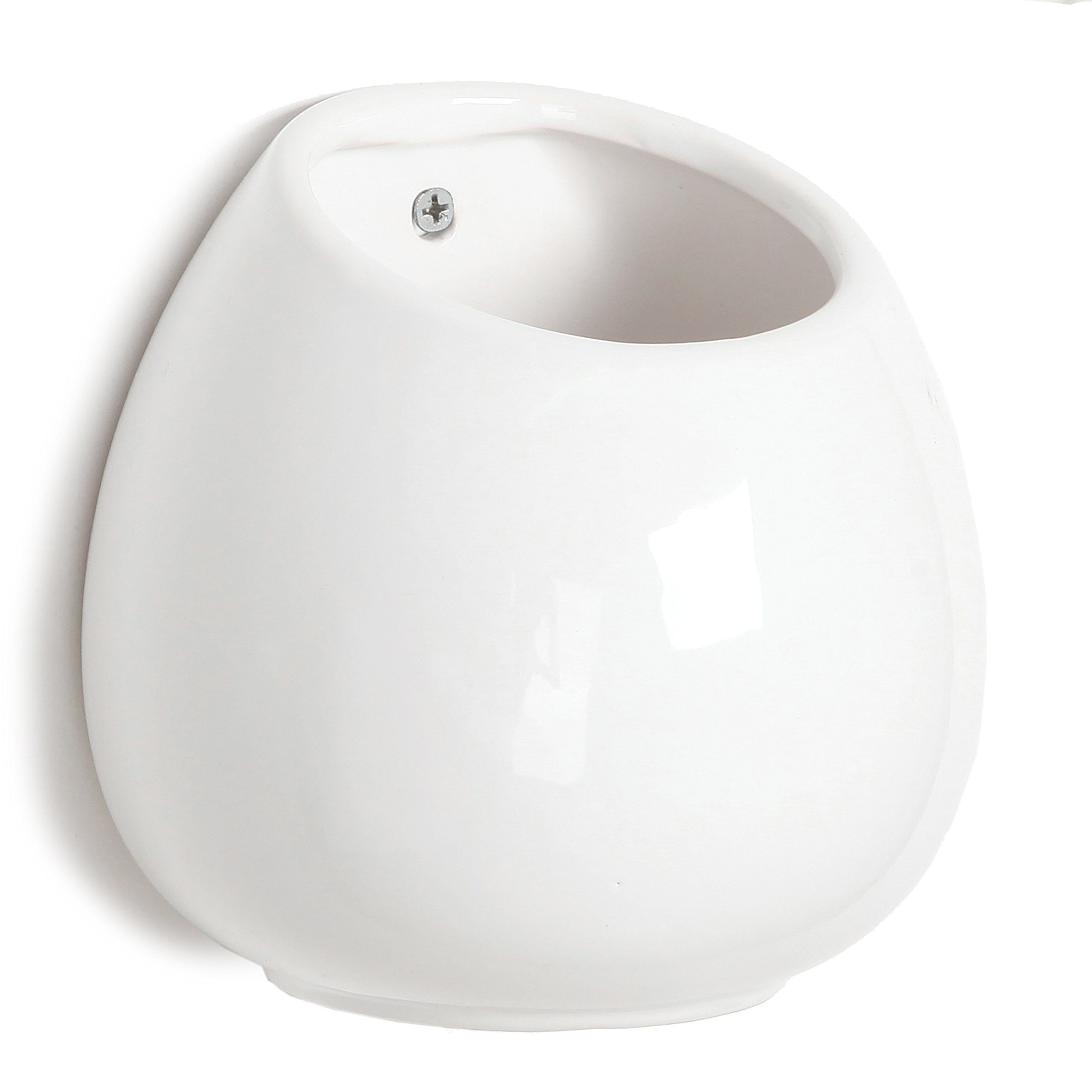 Buy 6 Inch White Ceramic Wall ed, Hanging or Freestanding Decorative