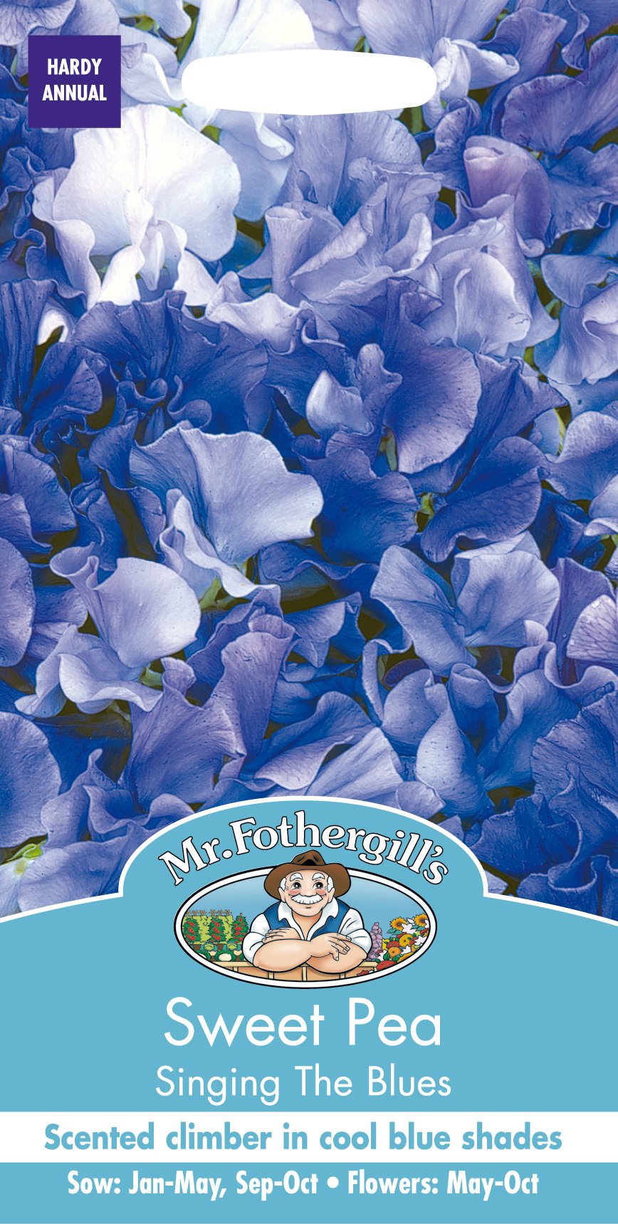 Mr. Fothergill's 24510 Singing The Blues Tall Sweet Pea Flower Seeds