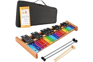 Eco Joy Xylophone + Rubber & Wooden Beaters| 27 Notes Glockenspiel for Adult & Kids| Professional Xylophone Instrument Music Teaching| Gifts Includes Song Book and Carry Case