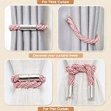 Pretty Jolly 2 Pack Magnetic Curtain Tiebacks Pink Modern Drape Holdbacks view 6